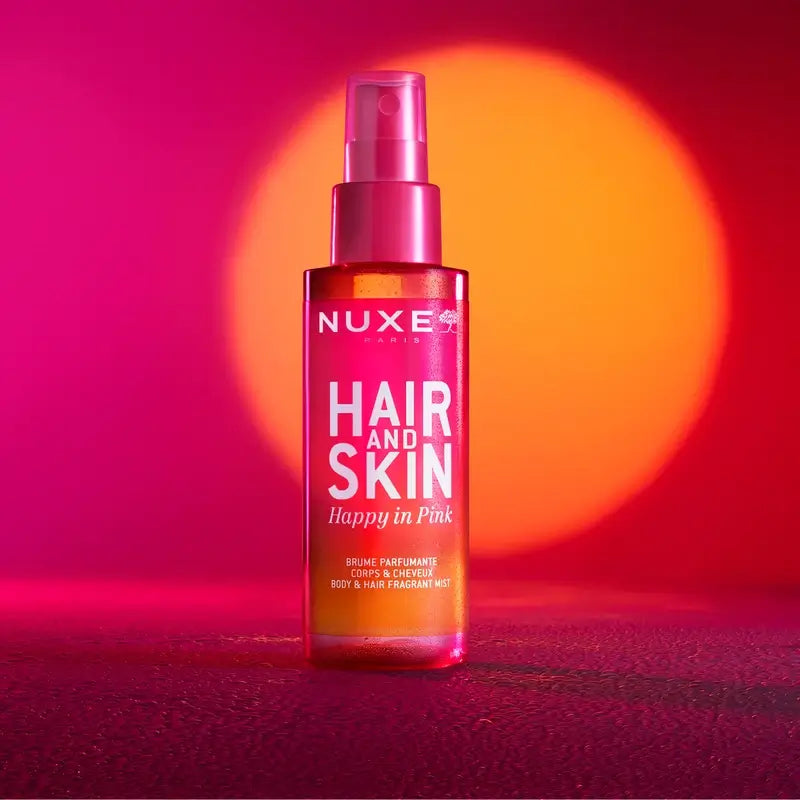 Nuxe Hair & Skin Happy In Pink Névoa perfumada para o corpo e cabelo, 100 ml