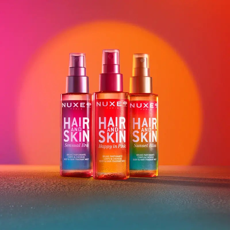 Nuxe Hair & Skin Happy In Pink Névoa perfumada para o corpo e cabelo, 100 ml