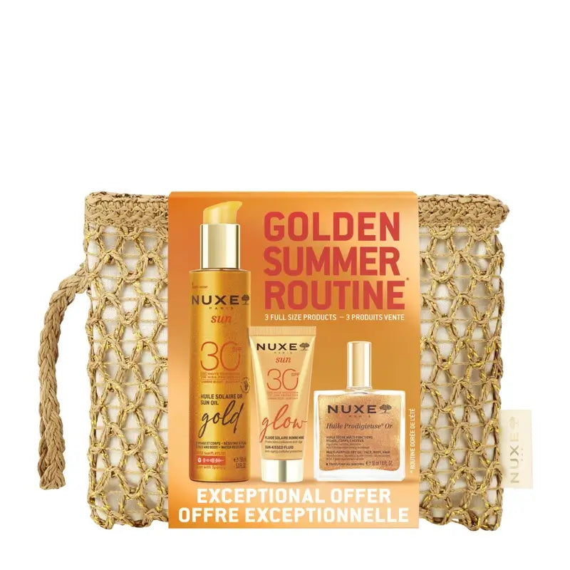 Saco de toilette multifunções Nuxe Sun Golden Summer Routine , 240 ml