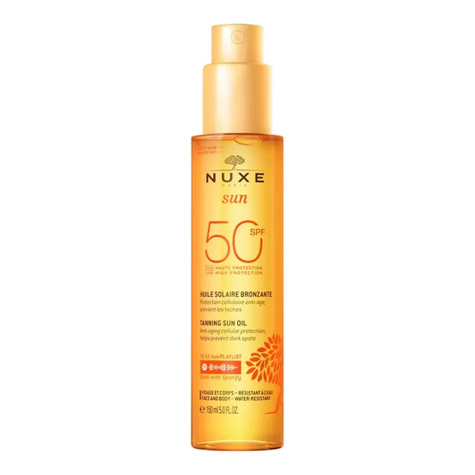 Óleo Bronzeador Solar de Luxo para Rosto e Corpo Protecção Elevada SPF 50