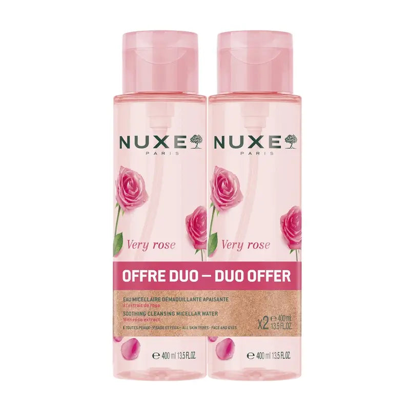 Nuxe Very Rose Duplo Água Micelar Suavizante , 2x400ml