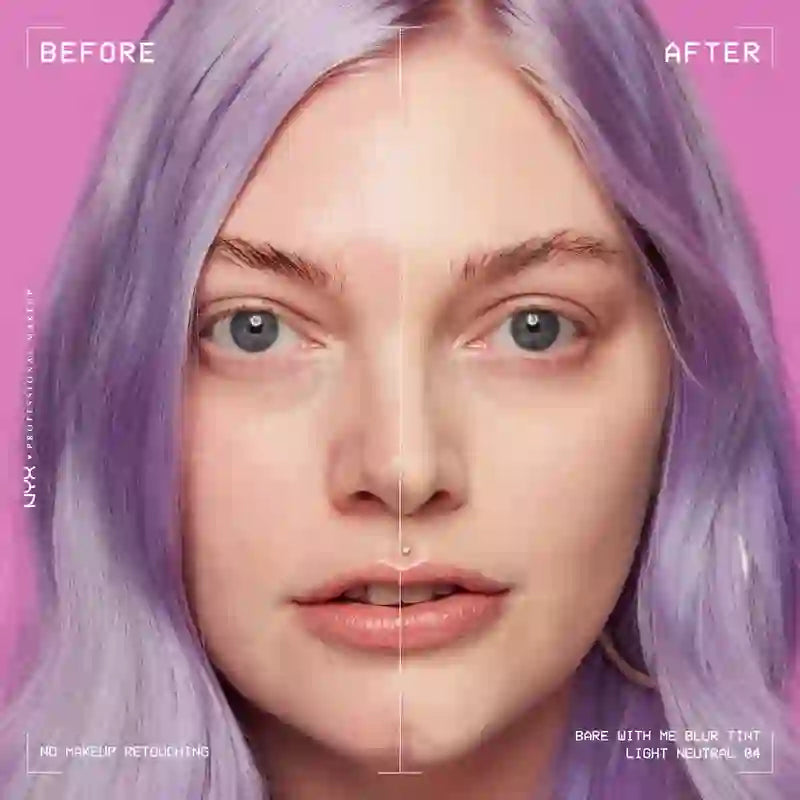 Nyx Bare With Me Blur Skin Tint, base desfocante, acabamento mate, tom 04 , 30 ml