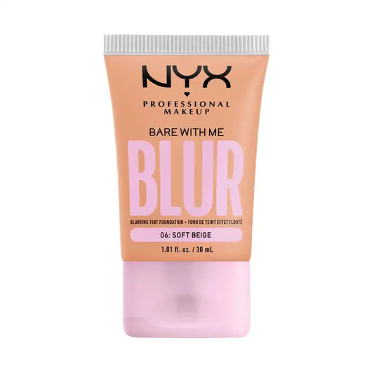 Nyx Bare With Me Blur Skin Tint, base desfocante, acabamento mate, tom 06 , 30 ml