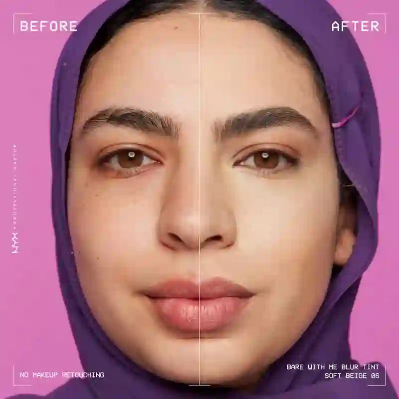 Nyx Bare With Me Blur Skin Tint, base desfocante, acabamento mate, tom 06 , 30 ml