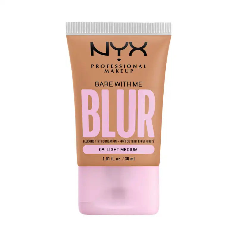 Nyx Bare With Me Blur Skin Tint, base desfocante, acabamento mate, tom 09 , 30 ml