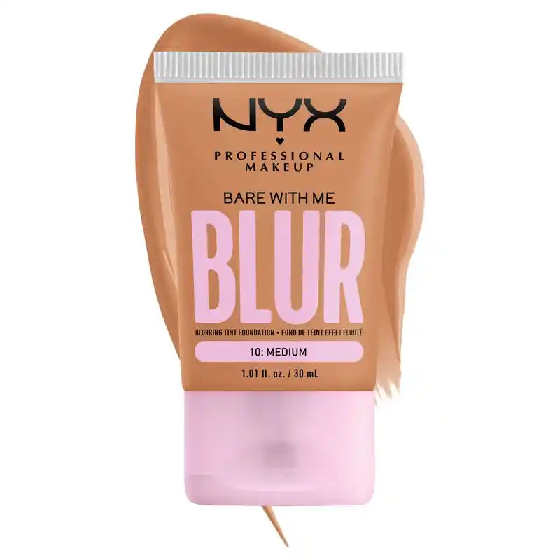 Nyx Bare With Me Blur Skin Tint, Base para disfarçar a visibilidade, Acabamento mate, Sombra 10 , 30 ml
