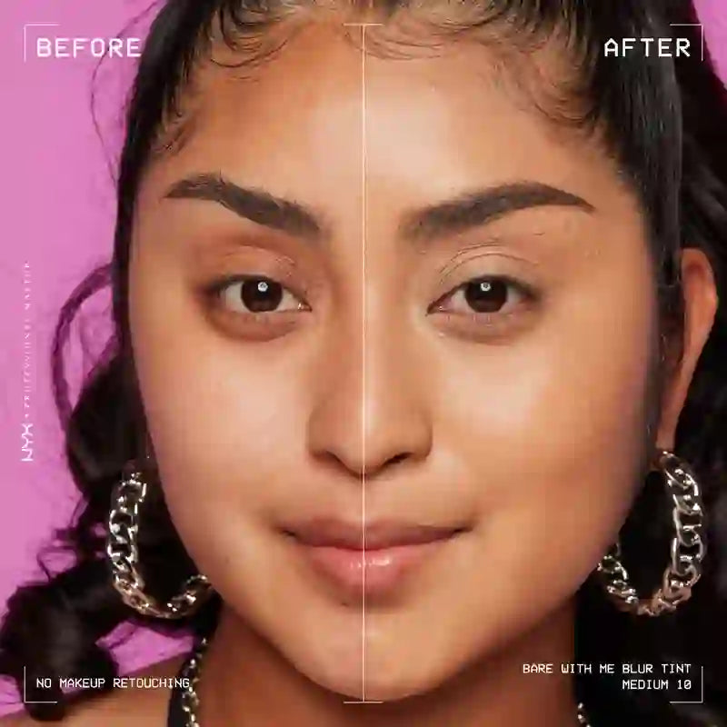 Nyx Bare With Me Blur Skin Tint, Base para disfarçar a visibilidade, Acabamento mate, Sombra 10 , 30 ml