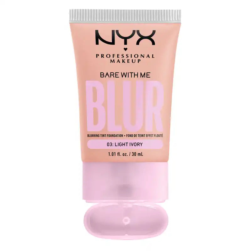 Nyx Bare With Me Blur Skin Tint, base desfocante, acabamento mate, tom Ivory claro , 30 ml