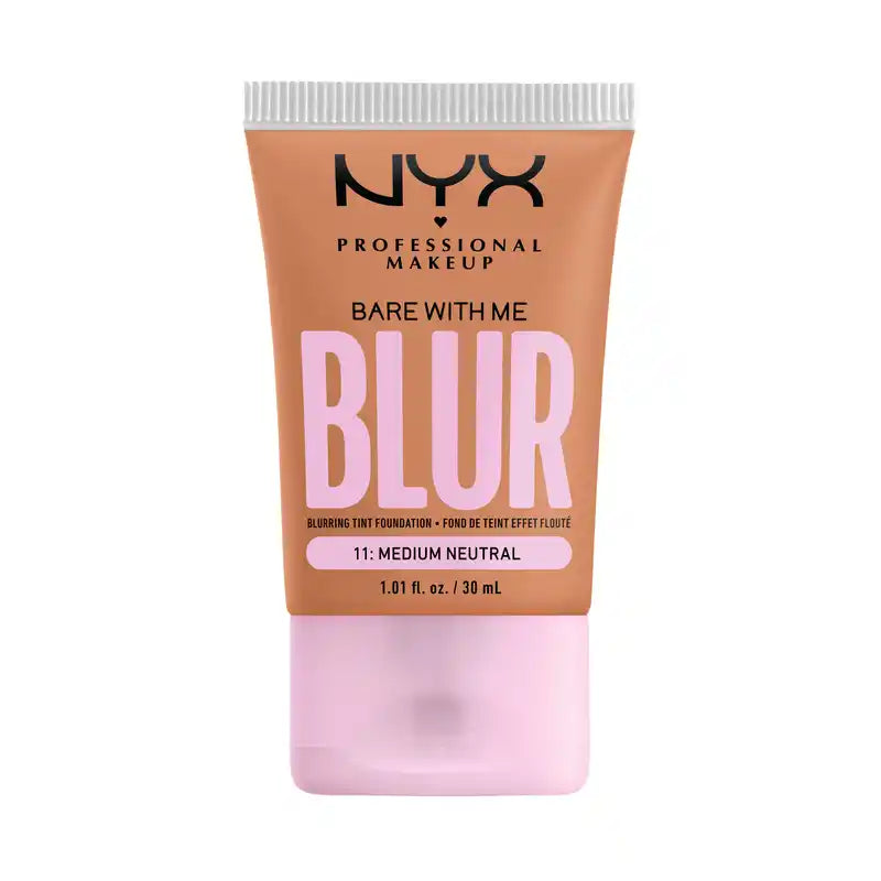 Nyx Bare With Me Blur Skin Tint, base desfocante, acabamento mate, tom neutro , 30 ml
