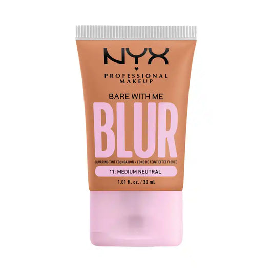 Nyx Bare With Me Blur Skin Tint, base desfocante, acabamento mate, tom neutro , 30 ml