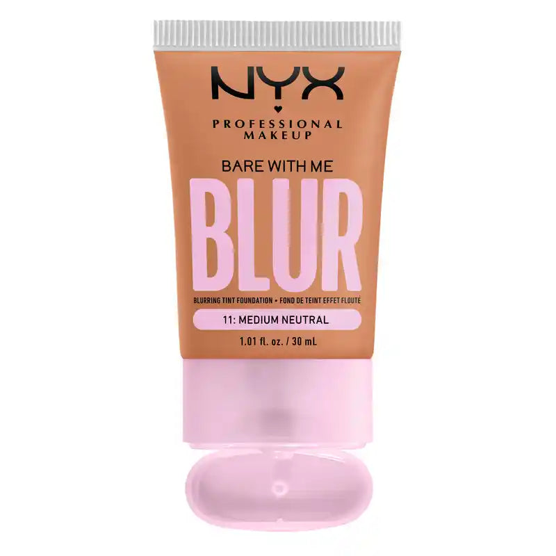 Nyx Bare With Me Blur Skin Tint, base desfocante, acabamento mate, tom neutro , 30 ml