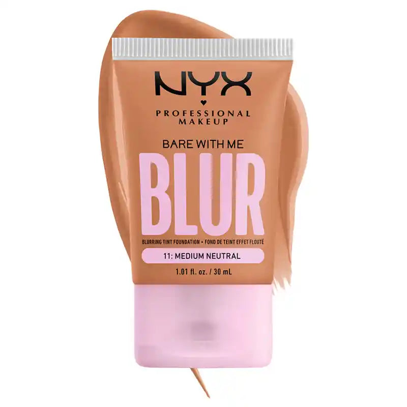 Nyx Bare With Me Blur Skin Tint, base desfocante, acabamento mate, tom neutro , 30 ml