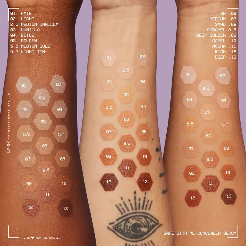 Nyx Bare With Me Serum Concelear Shade Medium Gold , 9,6 ml