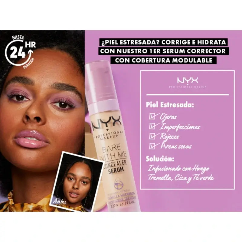 Nyx Bare With Me Serum Concelear Shade Medium Gold , 9,6 ml