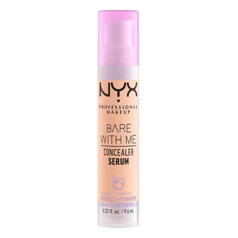 Nyx Bare With Me Serum Concelear, Sombra Média Baunilha. Fórmula Vegan. Disponível em 12 tonalidades. 9,6 ml