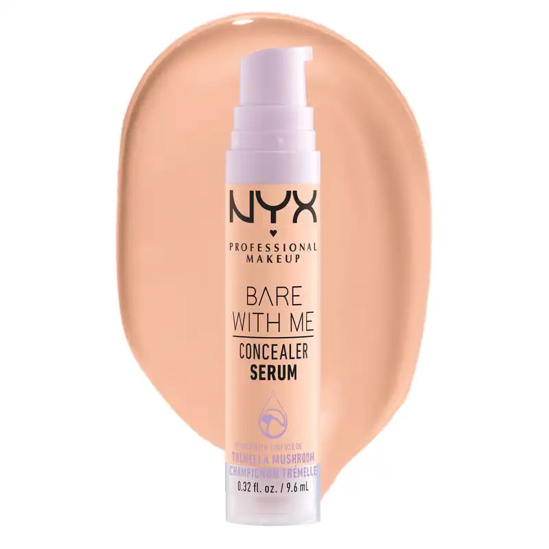 Nyx Bare With Me Serum Concelear, Sombra Média Baunilha. Fórmula Vegan. Disponível em 12 tonalidades. 9,6 ml