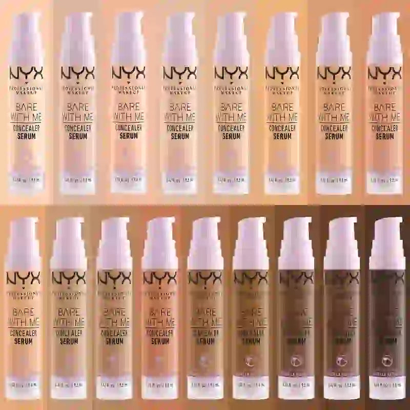 Nyx Bare With Me Serum Concelear, Sombra Média Baunilha. Fórmula Vegan. Disponível em 12 tonalidades. 9,6 ml