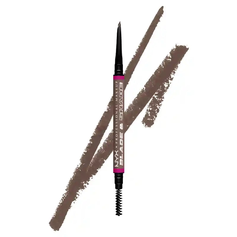 Lápis para Sobrancelhas Nyx Blade & Shade Double-Ended Eyebrow Pencil, Cool Ash Brown 03 , 0,06 gramas