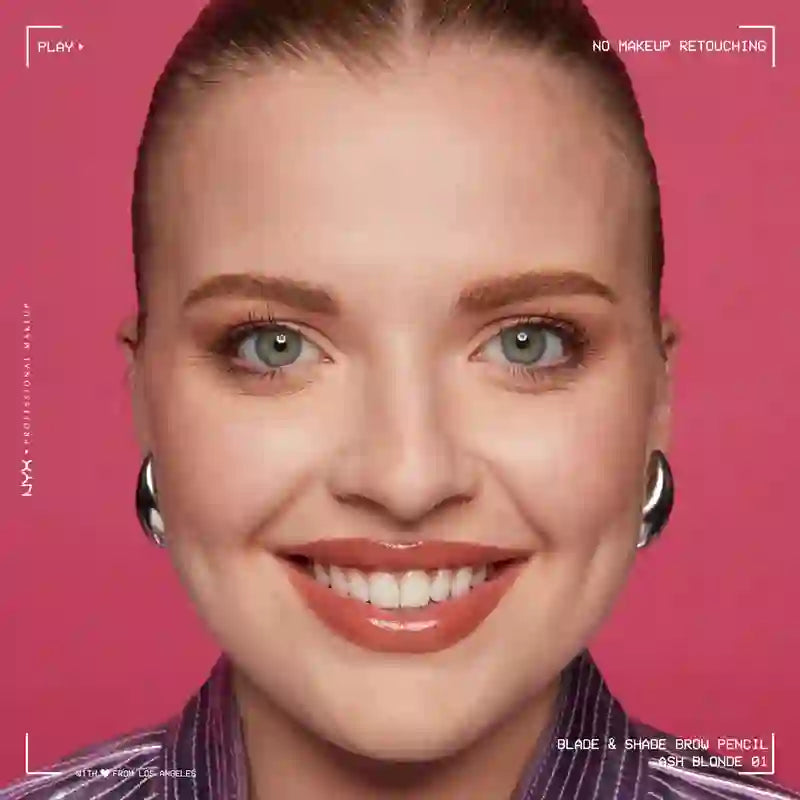 Lápis para Sobrancelhas Nyx Blade & Shade Dual Tip, Ash Blonde 01 , 0,06 gr