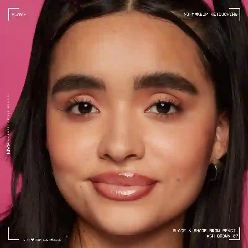 Lápis para Sobrancelhas Nyx Blade & Shade Dual Pencil, Castanho Cinzento 07 , 0,06 gr