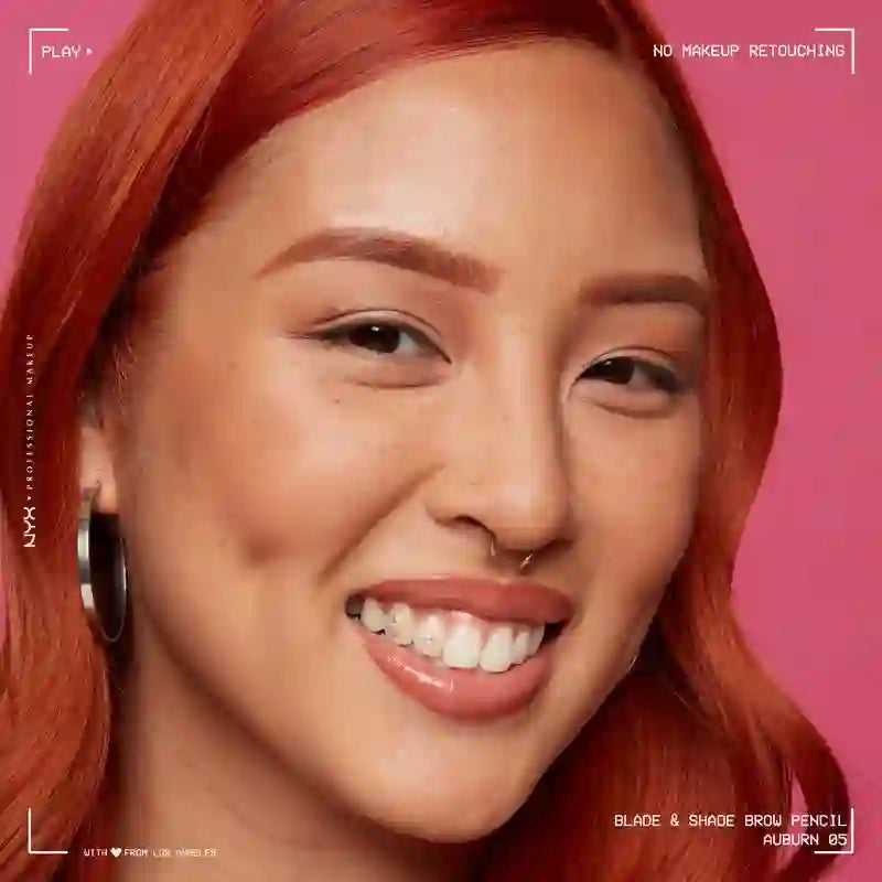 Nyx Blade & Shade Dual Pencil Lápis para sobrancelhas Auburn 05 , 0,06 gr