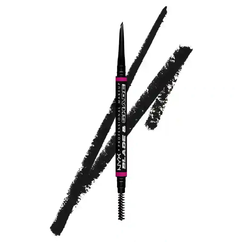 Nyx Blade & Shade Dual Pencil Lápis para Sobrancelhas, Preto 12 , 0,06 gr