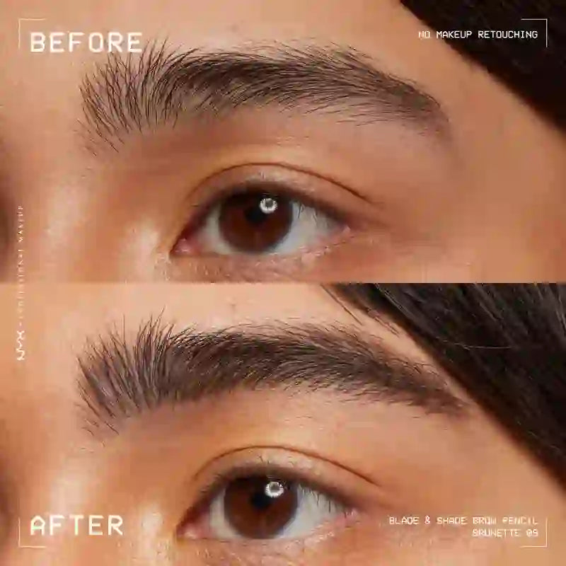 Lápis para Sobrancelhas Nyx Blade & Shade Dual Tip, Brunette 09 , 0,06 gr