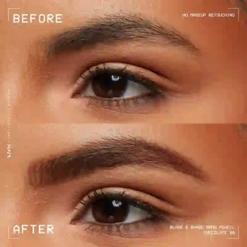 Lápis para Sobrancelhas Nyx Blade & Shade Dual Pencil, Chocolate 08 , 0,06 gr