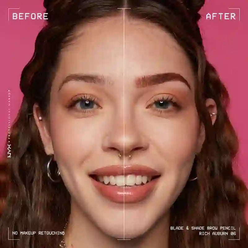 Lápis para Sobrancelhas Nyx Blade & Shade Double-ended, Rich Auburn 06 , 0,06 gr