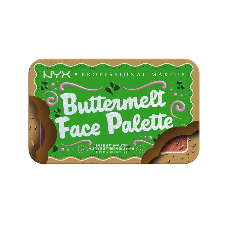 Nyx Buttermelt Face Palette Bronzing Powder , 3x4 gr