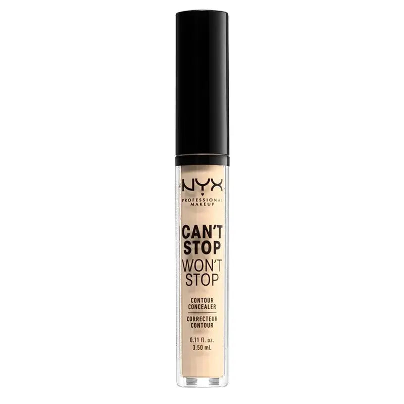 Nyx Can'T Stop Won'T Stop Noncomedogenic Concealer Shade 1 Pale For Fair Skin , 3,5 ml
