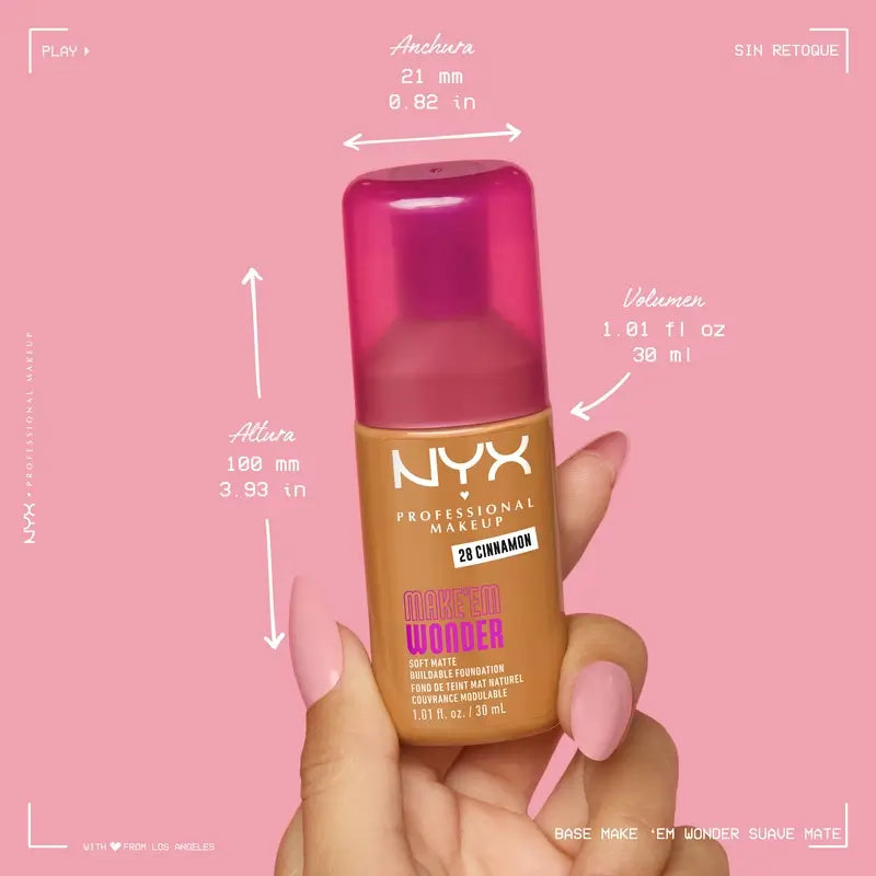 Nyx Cosmetics Make Em Wonder Fdt Cappuccino, 30 ml