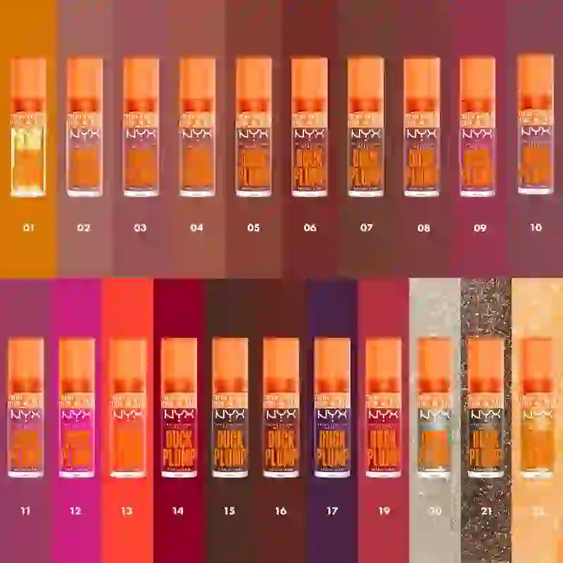 Nyx Duck Plump High Pigment Lip Gloss Volumising Gloss Glitter Brown 21 , 7 ml