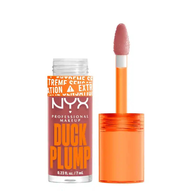 Nyx Duck Plump High Pigment Lip Gloss Brilho labial volumizante Nude Swings 03 , 7 ml