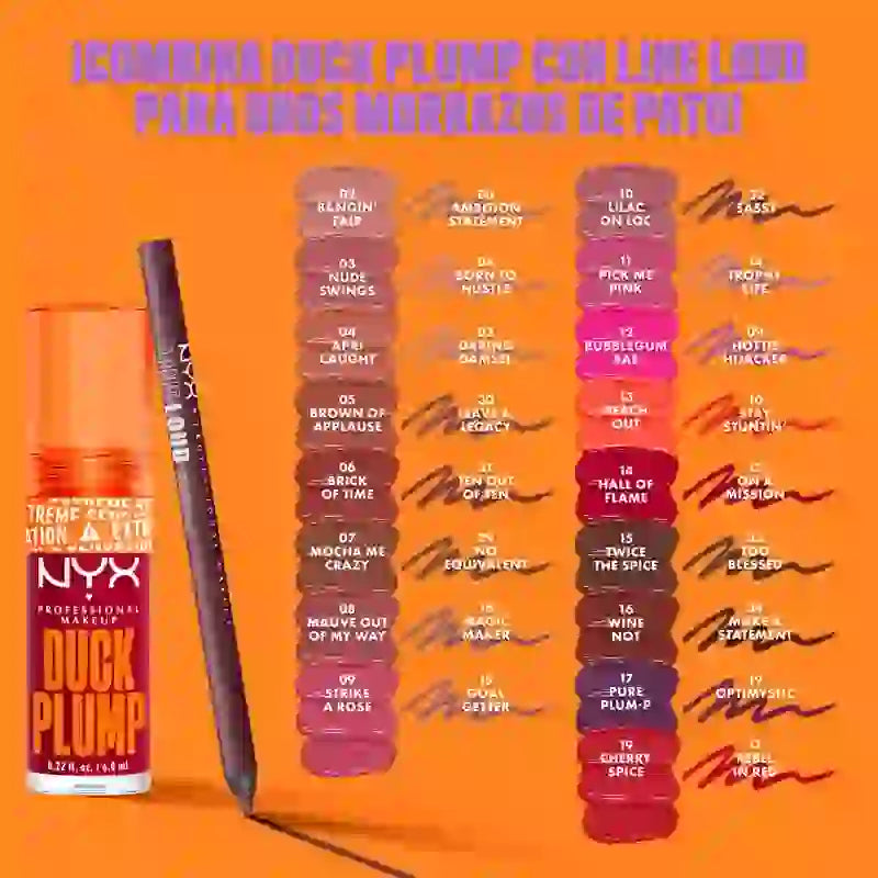 Nyx Duck Plump High Pigment Lip Gloss Brilho labial volumizante Nude Swings 03 , 7 ml