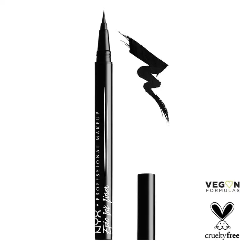 Nyx Eyeliner Waterproof Epic Ink Liner, Ponta de Escova, À prova de água , 1 ml