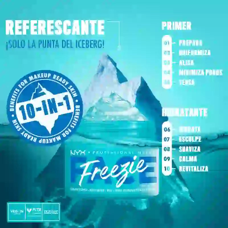 Nyx Face Freezie Primer - Primário de Tratamento de Efeito Frio, 50 ml