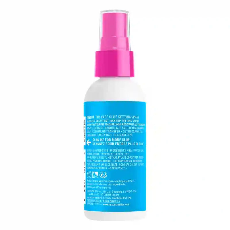 Nyx Face Glue Setting Spray, Spray Fixador Resistente de Longa Duração , 60 ml