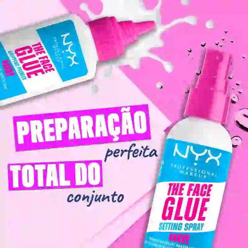 Nyx Face Glue Setting Spray, Spray Fixador Resistente de Longa Duração , 60 ml