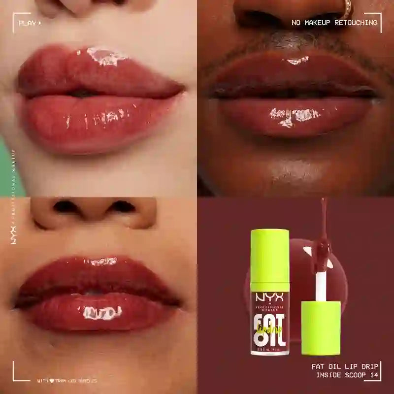 Nyx Fat Oil Lip Drip Óleo para os Lábios, Sombra dentro da colher , 4,8 ml