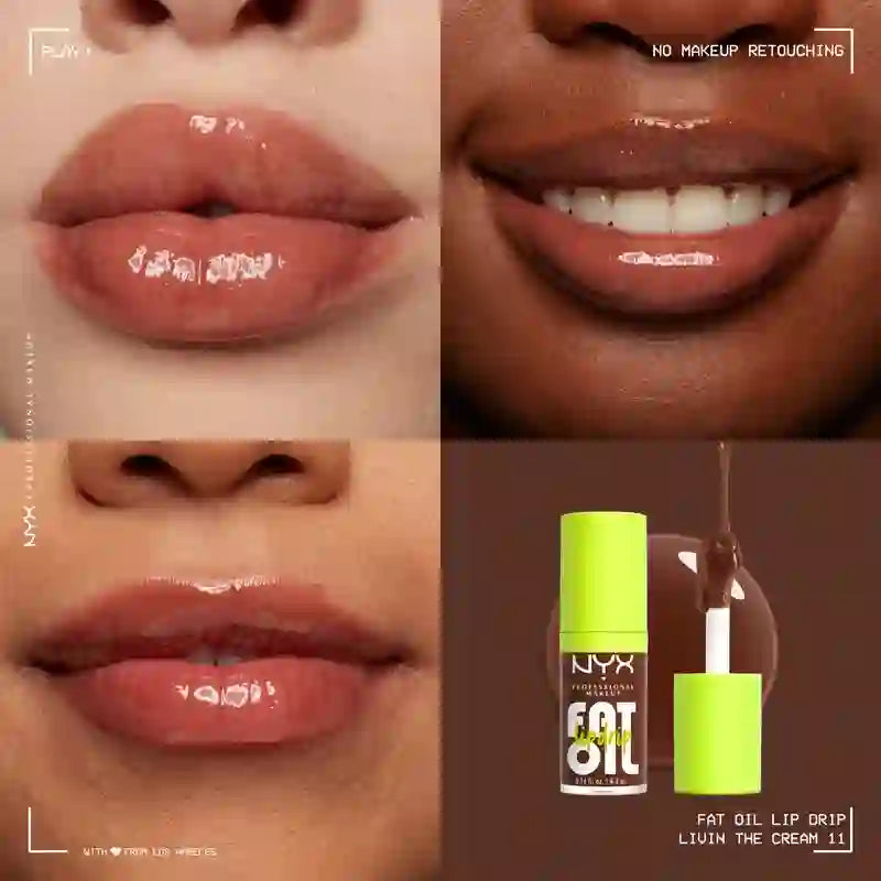 Nyx Fat Oil Lip Drip Lip Oil, Sombra Livin The Cream , 4,8 ml