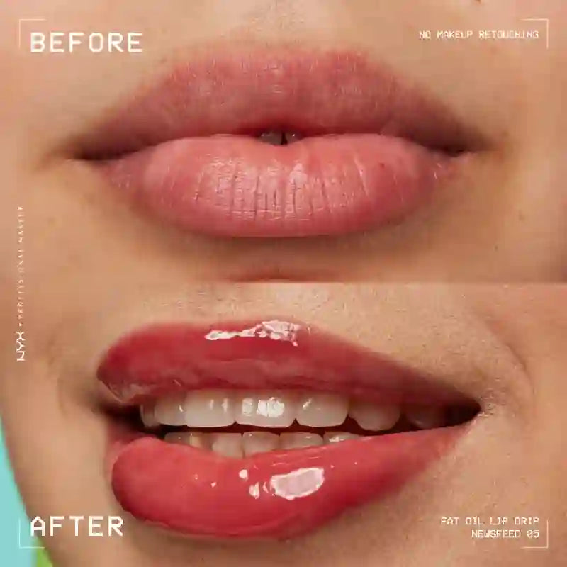 Nyx Fat Oil Lip Drip Newsfeed Óleo para os lábios. 12H Hidratante. , 4,8 ml