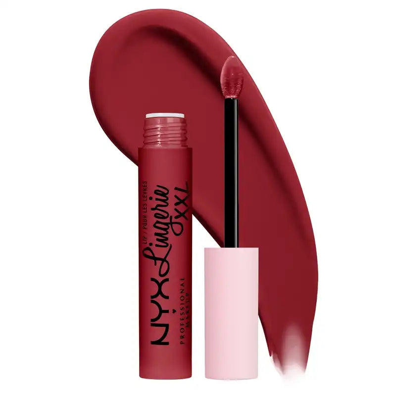 Nyx Liquid Lipstick Lip Lingerei Xxl Long Wear, Matte 16H . Sombra Its Hotter , 4 ml