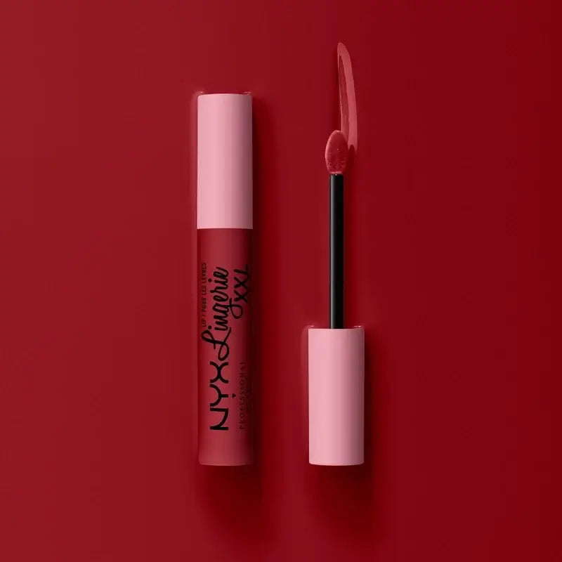 Nyx Liquid Lipstick Lip Lingerei Xxl Long Wear, Matte 16H . Sombra Its Hotter , 4 ml