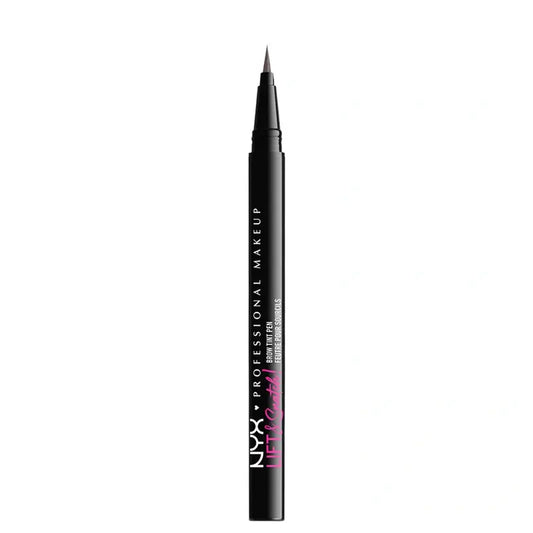 Nyx Brow Tint Pen Lift&Snatch! Caneta de Tinta para Sobrancelhas, Longa Duração 16H, Fórmula Vegana, Sombra Preta , 1 ml