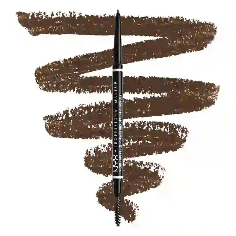Lápis para sobrancelhas Nyx Perfecting Micro Brow Pencil. Cor morena, 0,09 gr
