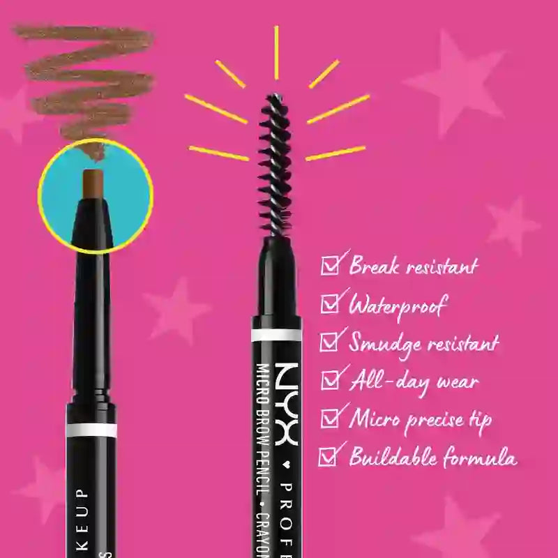 Lápis para Sobrancelhas Nyx Perfecting Micro Brow Pencil. Sombra Cool Ash Brown 05 , 0,09 gr