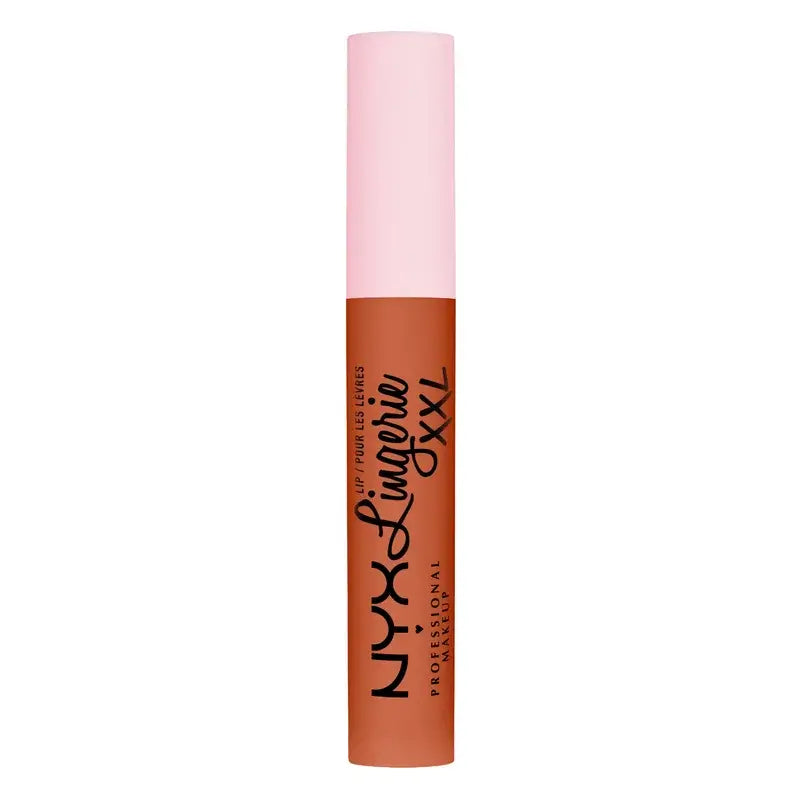 Nyx Lipstick Lip Lingerie Xxl Fuego Long Wear, 100% de cobertura mate, tonalidade quente, 4 ml