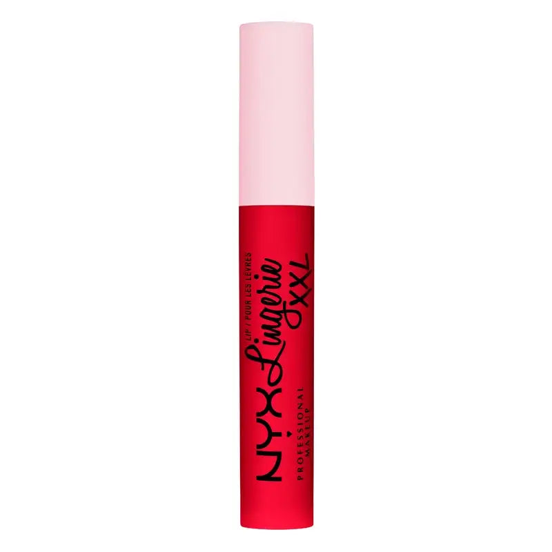 Nyx Lipstick Lip Lingerie Xxl Fuego Cobertura 100% mate de longa duração, tonalidade indomável, 4 ml