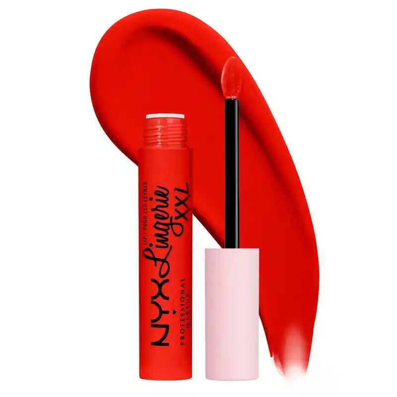 Nyx Lipstick Lip Lingerie Xxl Fuego Long Lasting, Matte, Shade On Fuego 27 , 4 ml